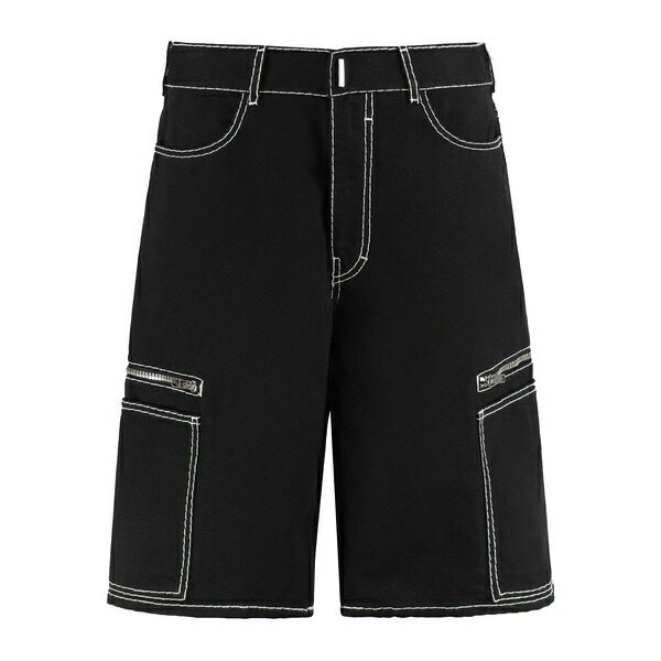 ジバンシー メンズ カジュアルパンツ ボトムス Contrast-stitching shorts Black|asty