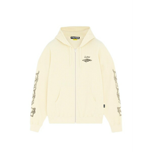 アイウーター メンズ パーカー・スウェットシャツ アウター Waffle zip hoodie Neutrals