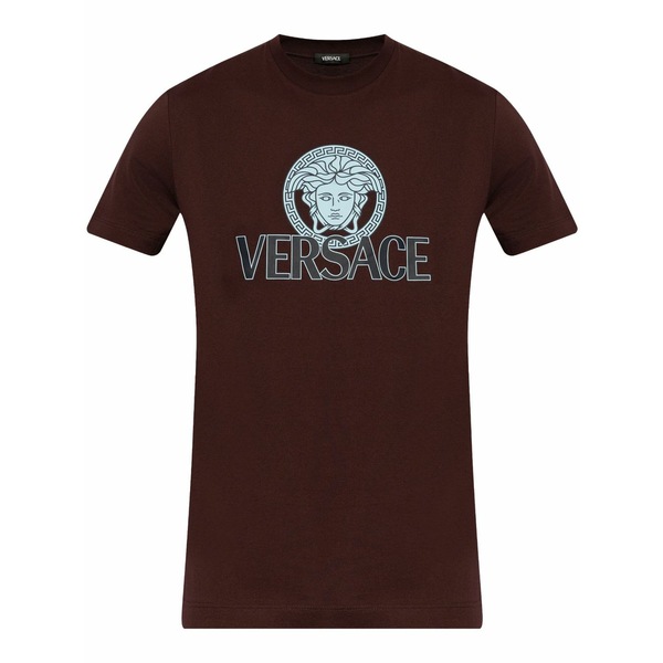 ヴェルサーチ メンズ プルオーバー トップス Medusa-print t-shirt Red