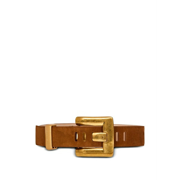 バルマン レディース 三尺帯 付属物 Anthem calf suede belt Brown
