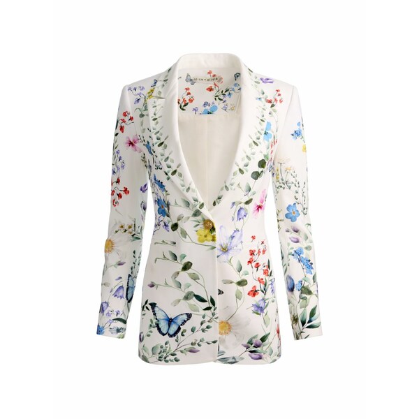 アリス アンド オリビア レディース 上衣＆上衣 アウター Breann printed blazer White