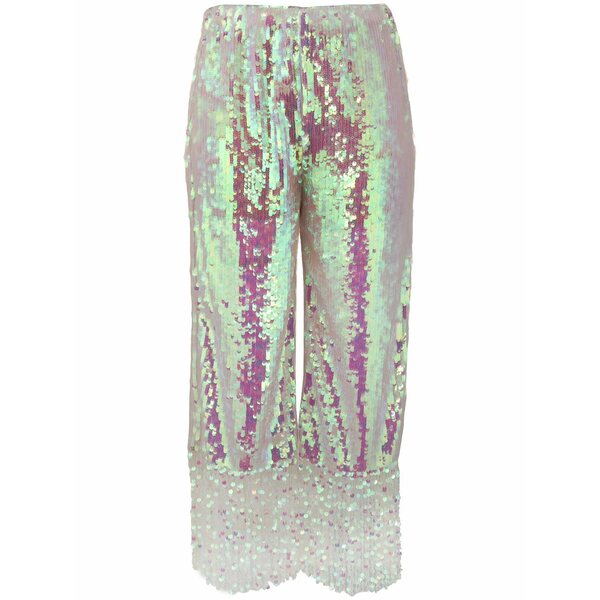 サーカス・ホテル レディース カジュアルパンツ ボトムス Iridescent cropped trousers White