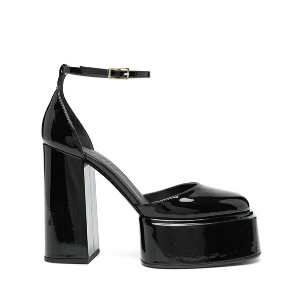 トロワジュイン レディース パンプス シューズ Platform leather pumps Black