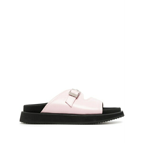 レイクネン レディース サンダル シューズ Buckle-fastening leather sandals Pink｜asty