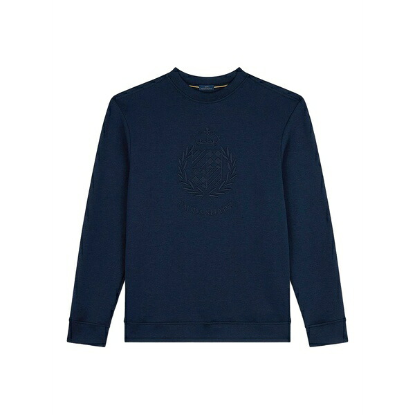 ポールアンドシャーク メンズ パーカー・スウェットシャツ アウター Heraldic-embroidered sweatshirt Blue