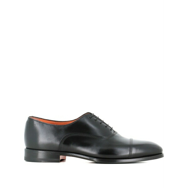 サントーニ メンズ 御召しものシューズ シューズ Cap-toe lace-up oxford shoes Black