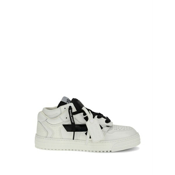 オフホワイト メンズ スニーカー シューズ Arrow zip tie sneakers White|asty