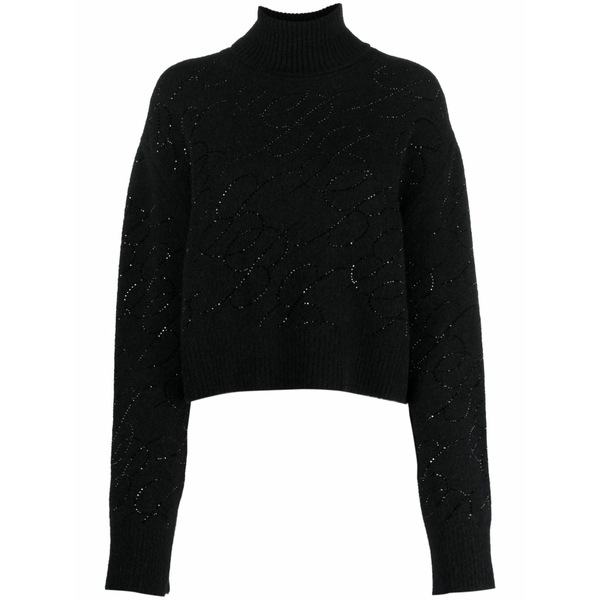 ブルマリン レディース 編み物\u0026スウェーター アウター Crystal-embellished knitted jumper Black