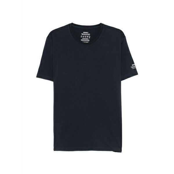 エコアルフ メンズ プルオーバー トップス Vent round-neck t-shirt Blue