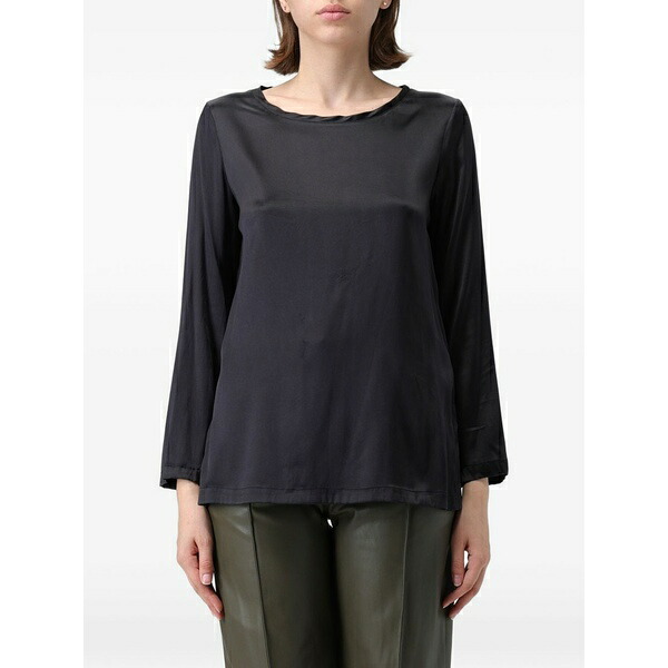 マリパルミ レディース プルオーバー トップス Long-sleeve top Black