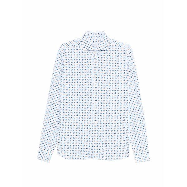 オリアン メンズ シャツ トップス Patterned shirt White｜asty
