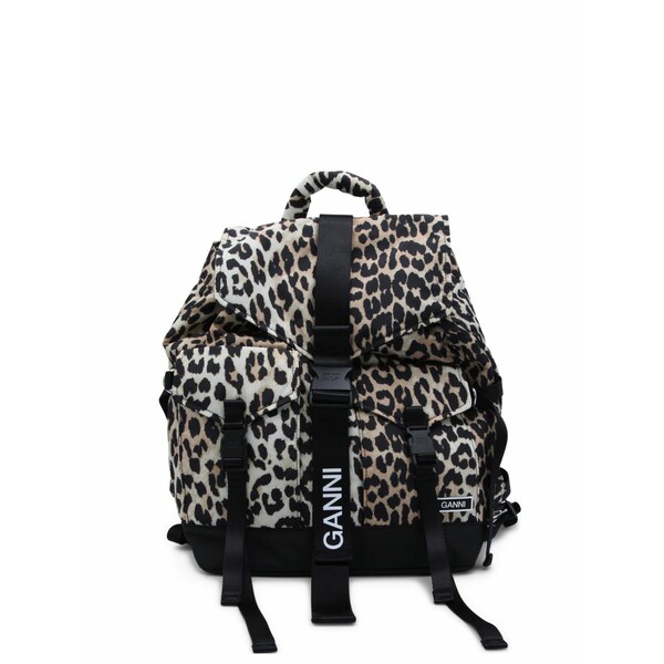ガニー レディース うしろ側容器に並べる・背嚢 御徒面子 Leopard-print backpack Brown