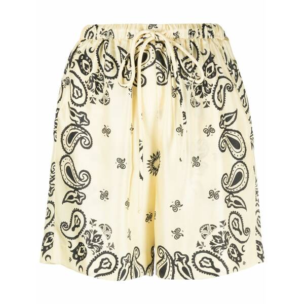 ナヌーシュカ レディース カジュアルパンツ ボトムス Paisley-print silk shorts Yellow