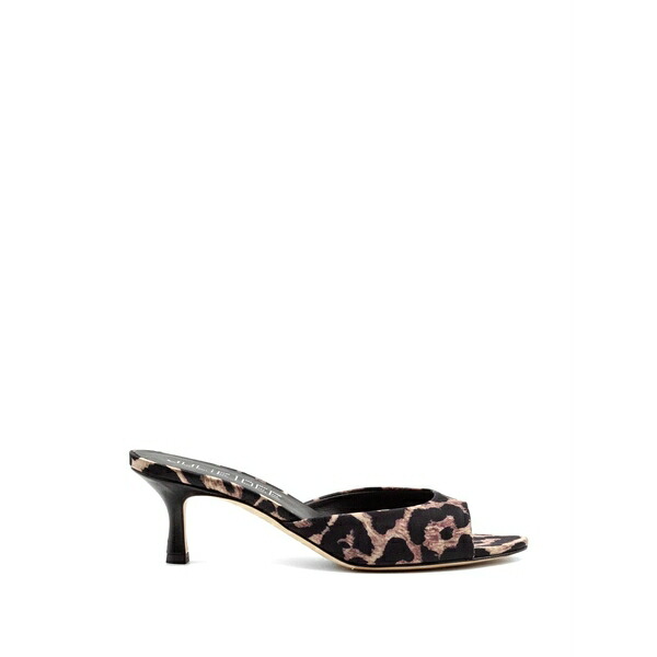 ジュリーディー レディース サンダル シューズ Leopard-print sandals Black｜asty