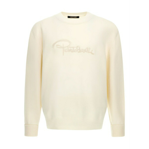 ロベルトカヴァリ メンズ ニット&セーター アウター Wool sweater Neutrals｜asty