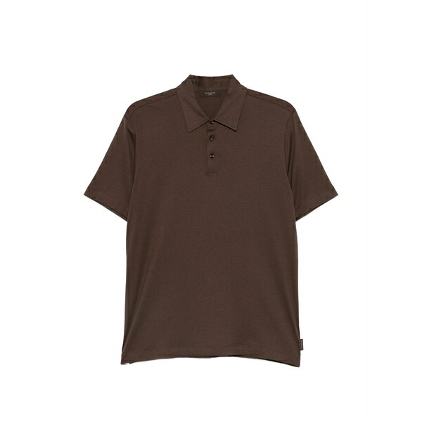 ザノーネ メンズ ポロシャツ トップス Short-sleeve polo shirt Brown｜asty