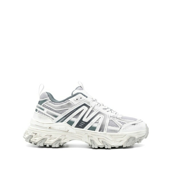 ジュン・ジー メンズ スニーカー シューズ Panelled sneakers  White メンズ靴-靴