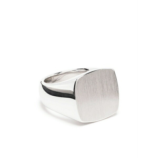 トム白木 メンズ 輪っか 付属物 Cushion satin square ring Silver