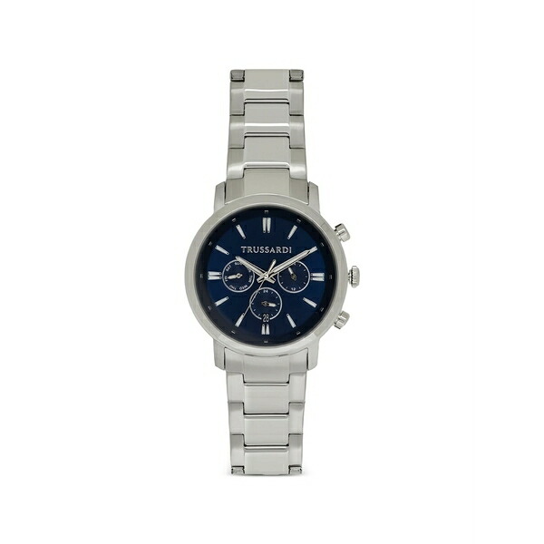 トラサルディ メンズ ウオッチ 付属品 Round-case 47粍 watch Blue