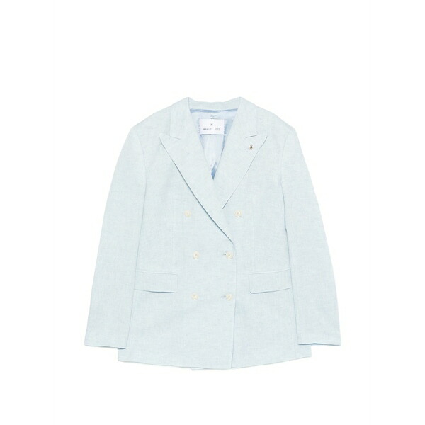 マニュエル リッツ レディース 上衣＆上衣 アウター Double-breasted blazer Blue