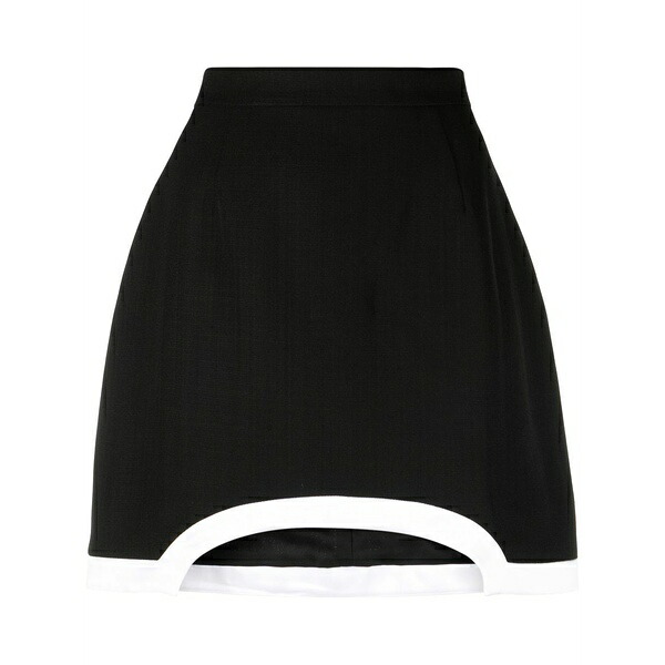 カサブランカ レディース スカート ボトムス Cut-out contrast-trim mini skirt Black