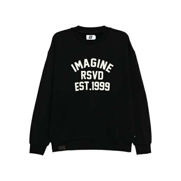 イズエ メンズ パーカー・スウェットシャツ アウター Printed sweatshirt Black