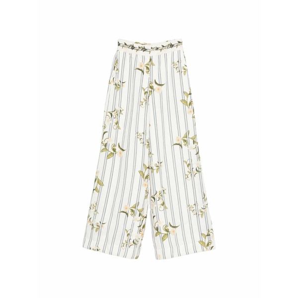 アグア バイ アグアベンディータ レディース カジュアルパンツ ボトムス Striped floral-print pants White｜asty