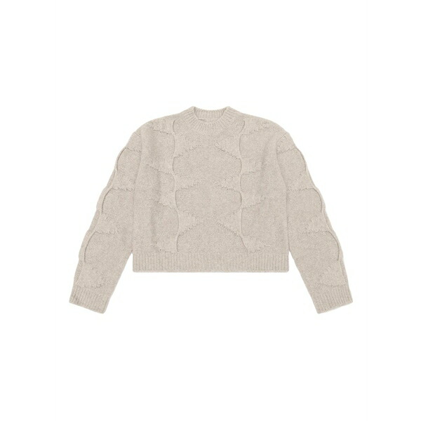 ヘリオットエミル メンズ 編み物\u0026ティーシャツ アウター Spiral-knit wool sweater Neutrals
