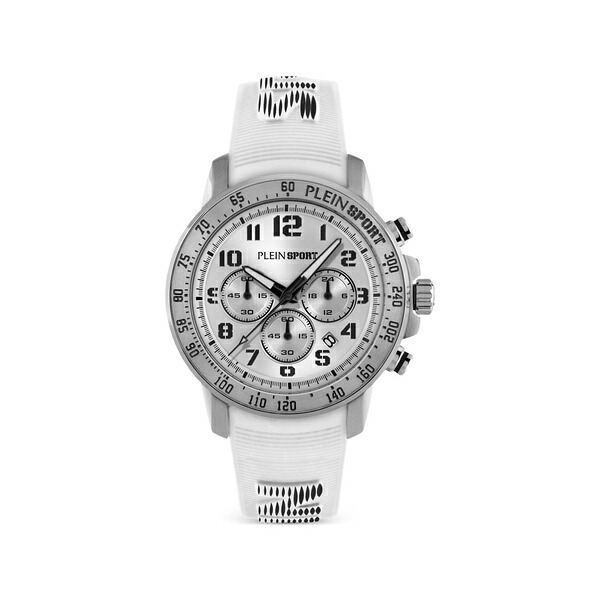 飾り気の無い運動競技 メンズ ウォッチ 佩び物 Chronorace 44粍 watch White