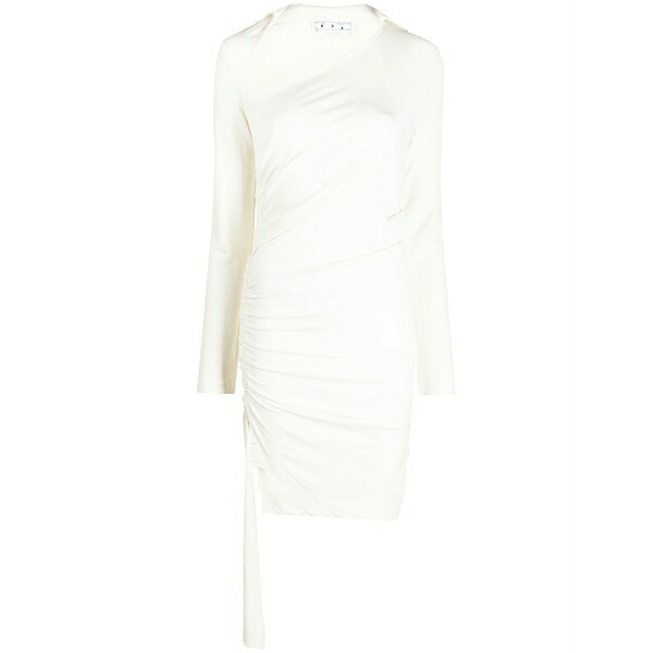 象牙色 レディース 衣装 トップス Asymmetric ruched minidress Neutrals