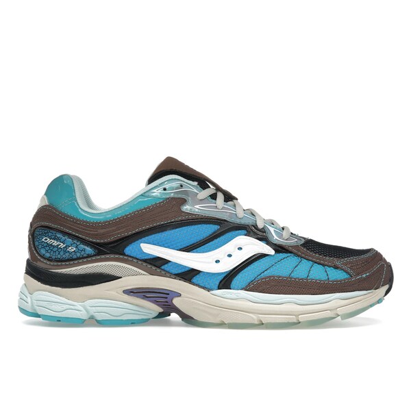 Saucony サッカニー メンズ スニーカー 【Saucony ProGrid Omni 9 Footpatrol Blue Brown】 サイズ US_8(26.0cm) Blue/Brown｜asty