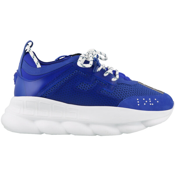 Versace ヴェルサーチ メンズ スニーカー 【Versace Chain Reaction Blue Mesh Rubber Suede】 サイズ US_7(25.0cm) Blue｜asty