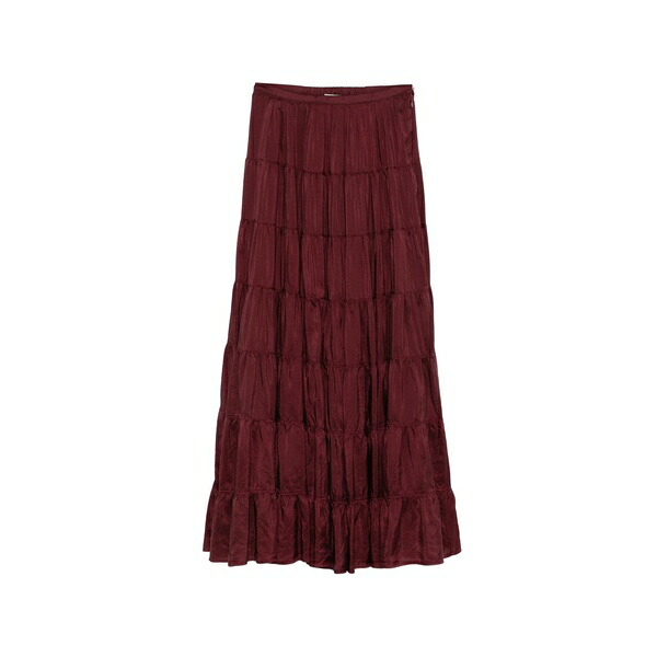 フォルテ フォルテ レディース スコート ボトムス Tiered maxi skirt Red
