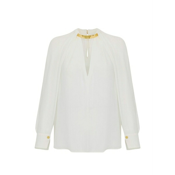 エリザベスフランキ レディース ティーシャツ トップス Slim-fit blouse White