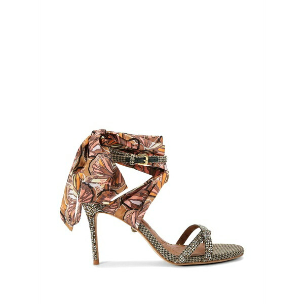 カートジェイガーロンドン レディース サンダル シューズ Houndstooth-pattern crystal-embellishment sandals Orange