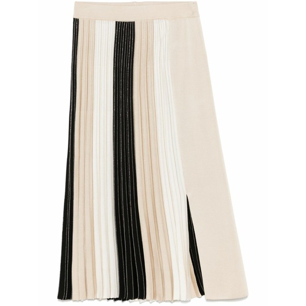 マルツィアーリ レディース スコート ボトムス Pliss￡ colourblock MIDI skirt Neutrals