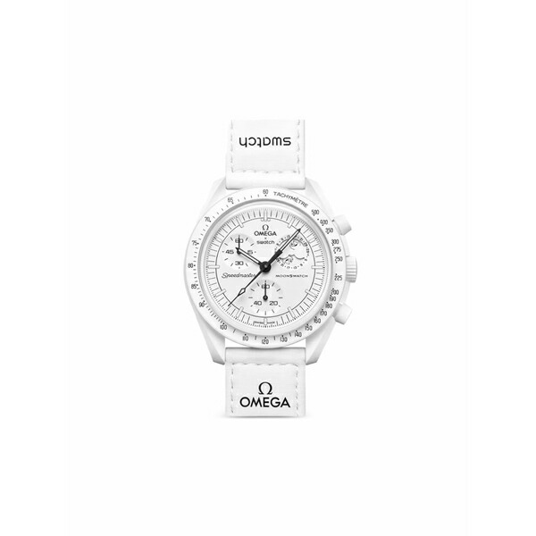スワッチ メンズ ウォッチ 佩び物 X omega full moon 42粍 watch White