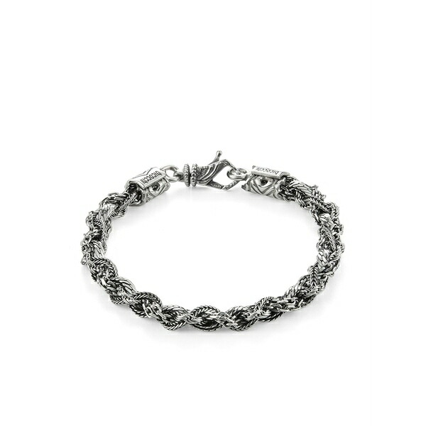 エマニュエレ ビコッキ メンズ ブレスレット・バングル・アンクレット 付属物 Round braid bracelet Silver