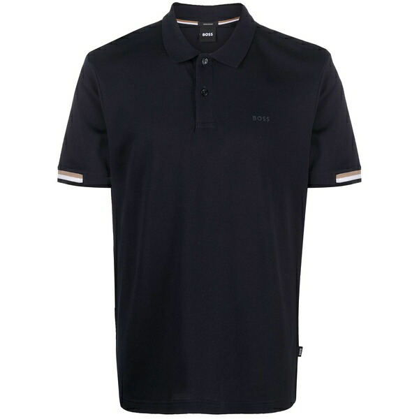元締め メンズ スポーツシャツ トップス Short-sleeve polo shirt Blue