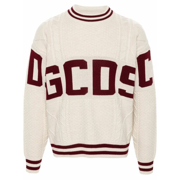 ジーシーディーエス メンズ 編み物\u0026スウェーター アウター Band-logo sweater  Neutrals