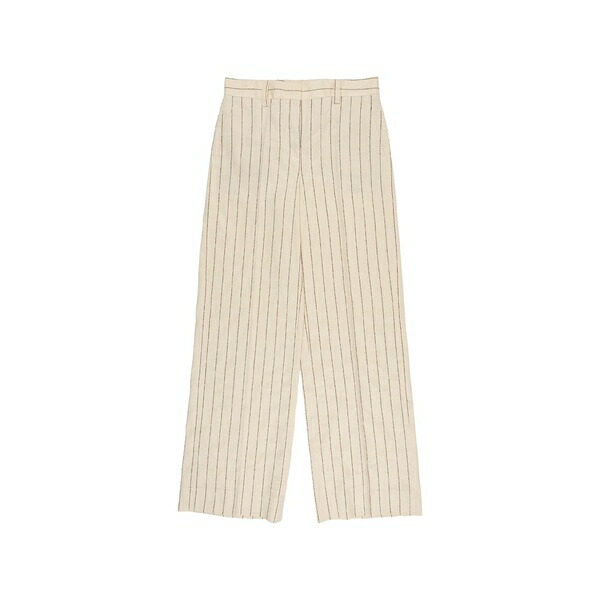 投げること御召しもの レディース 心地好いズボン下 ボトムス Pinstripe trousers Neutrals