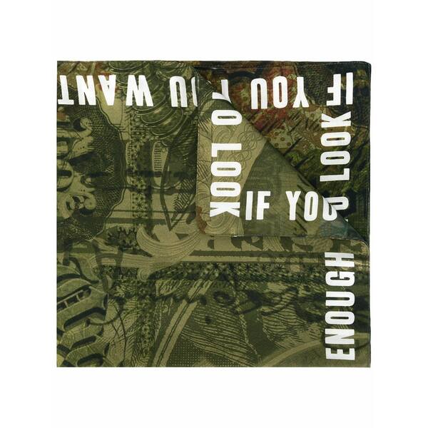 ジバンシー メンズ えり巻き・袈裟・えり巻き 付属物 Dollar print scarf Green
