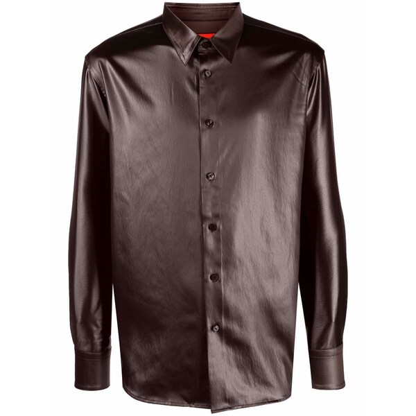 エコーズ・ラッタ メンズ プルオーバー トップス Metallic long-sleeve shirt Brown