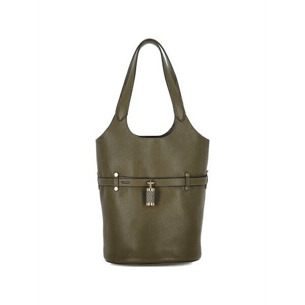 ボルボネーゼ レディース トートバッグ 御徒面子 Small premiere padlock-detail shoulder bag Green