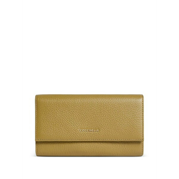 コチネレ レディース 紙入れ 付属品 Logo-detail leather wallet Green