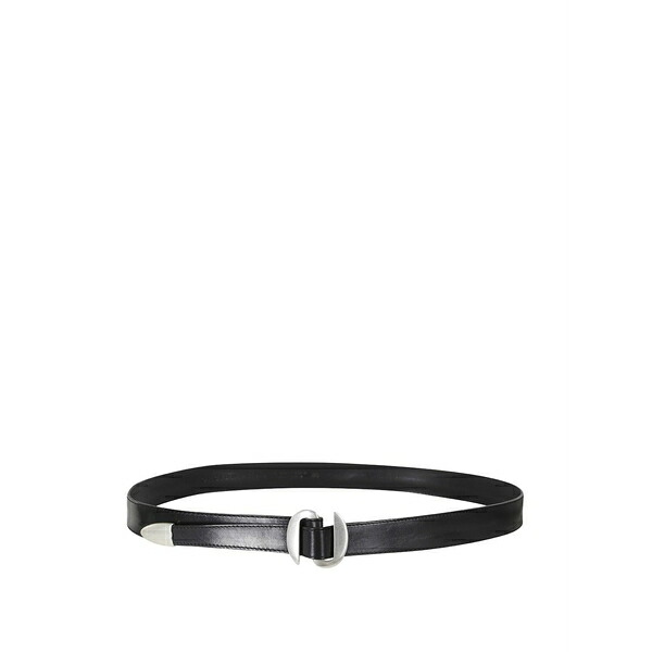 オルチアーニ レディース 三尺帯 付属物 Sculptural-buckle leather belt Black