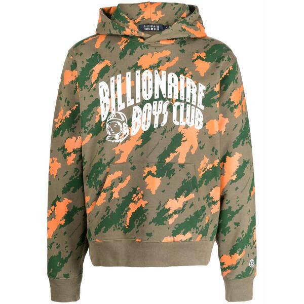 ビリオネアボーイズクラブ メンズ パーカー・スウェットシャツ アウター Astro-logo camouflage-print hoodie Green