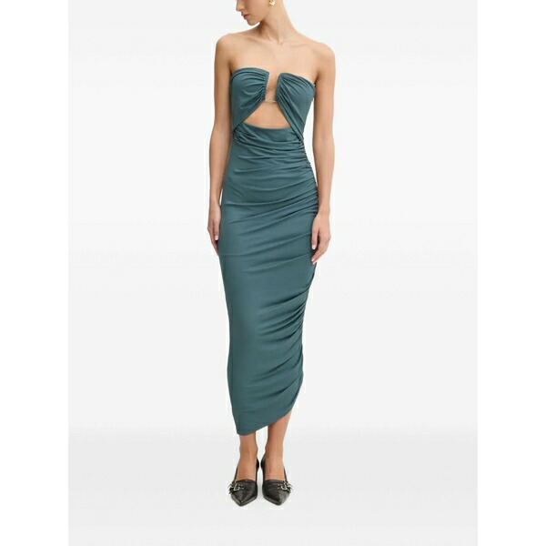 アニエバイ レディース 衣装 トップス Jett ruched MIDI dress Green