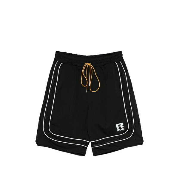 ルード メンズ カジュアルパンツ ボトムス Drawstring striped shorts Black|asty