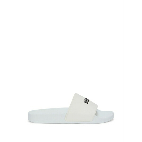 エムエスジイエム メンズ サンダル シューズ Logo-embossed slides White